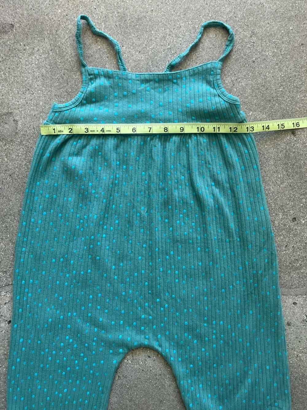 4T Kate Quinn Turquoise Ribbed One-Piece Bodysuit